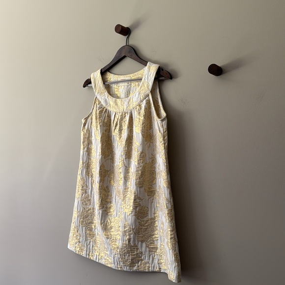 RENEE C. BY SO COOL COTTON VISCOSE POLY BLEND JACQUARD DRESS SIZE LARGE - Picture 3 of 11